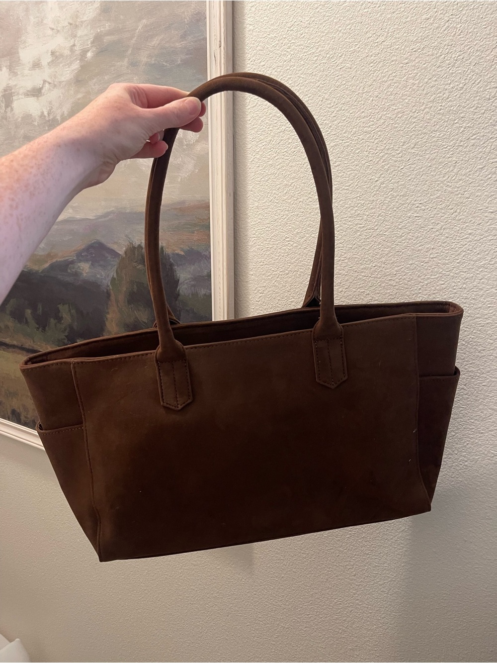 Mali + Lili Faux Suede Tote Bag - Picture 4 of 7